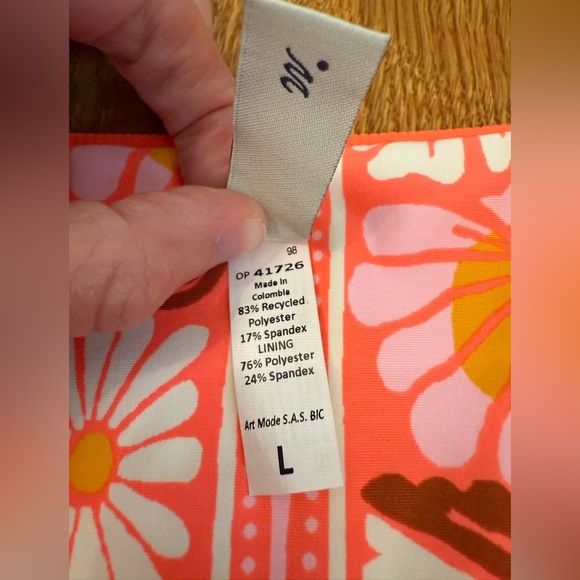 Maaji Reversible Retro Flowers Bikini Bottoms Size Large - Picture 4 of 12